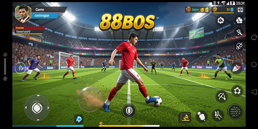 Screenshot utama 88BOS menampilkan aksi seru dalam permainan olahraga.