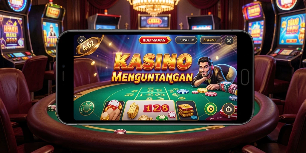 Tampilan gameplay seru dan interaktif dalam aplikasi AA62.