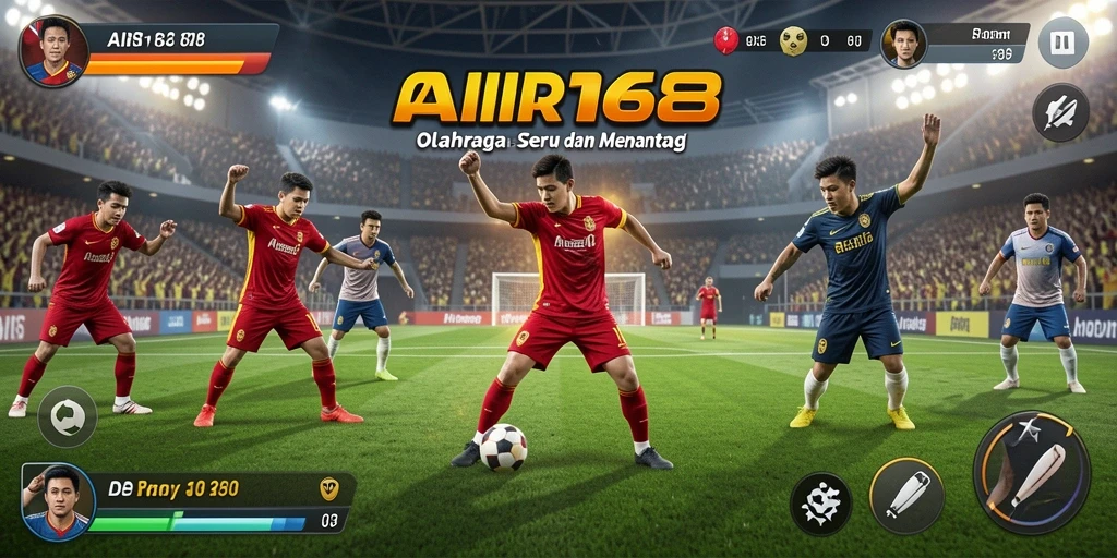 Tangkapan layar gameplay AIR168 yang menampilkan aksi olahraga yang mendebarkan.