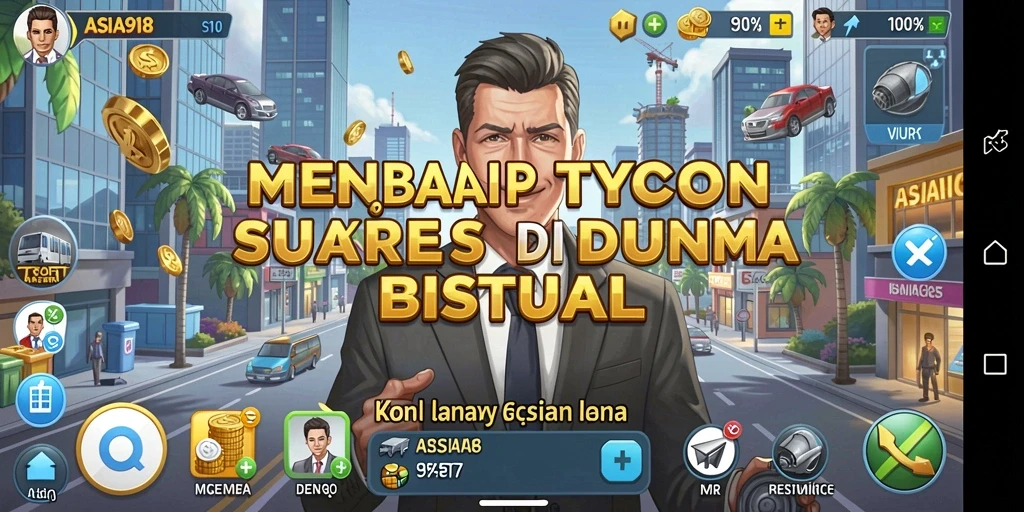 Screenshot gameplay ASIA918 menampilkan pengelolaan bisnis yang mendetail.