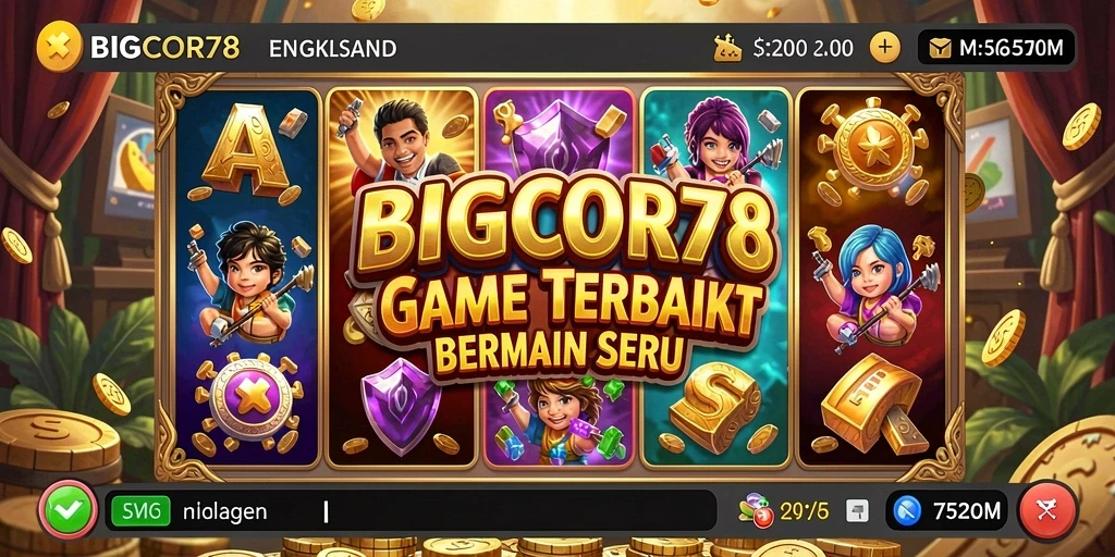 Screenshot gameplay <strong>BIGCOR78</strong> yang menunjukkan momen kemenangan yang mendebarkan.