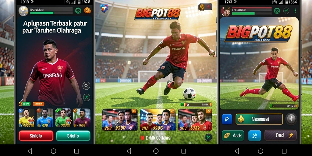 Tampilan gameplay menarik dari aplikasi BIGPOT88 untuk taruhan olahraga.