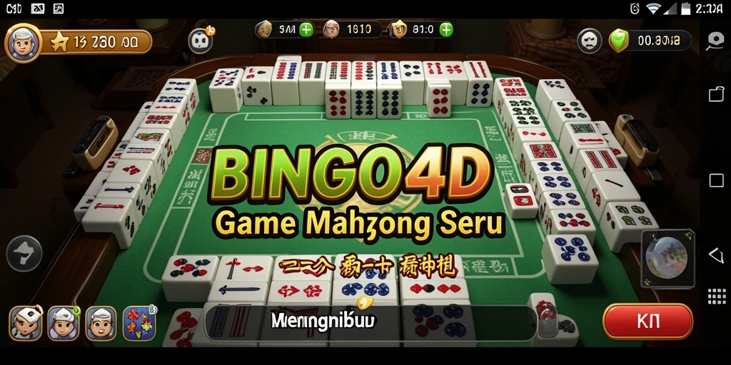 Tampilan gameplay Mahjong yang menegangkan di BINGO4D.