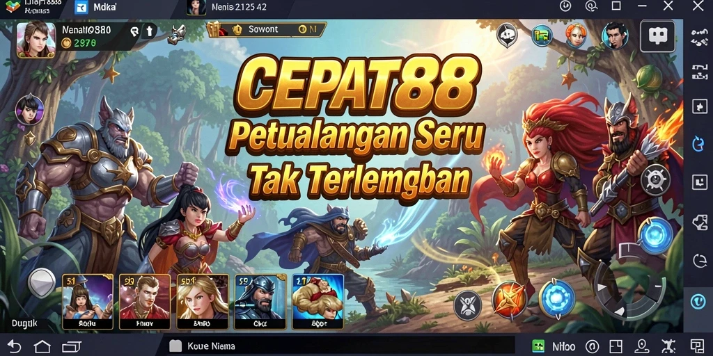 Tampilan gameplay <strong>CEPAT88</strong> yang penuh warna dan menantang.