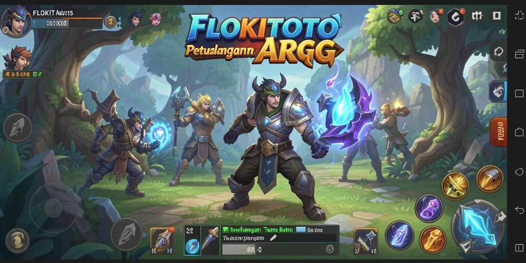 Screenshot gameplay <strong>FLOKITOTO</strong> menampilkan aksi seru dan grafis yang memukau.