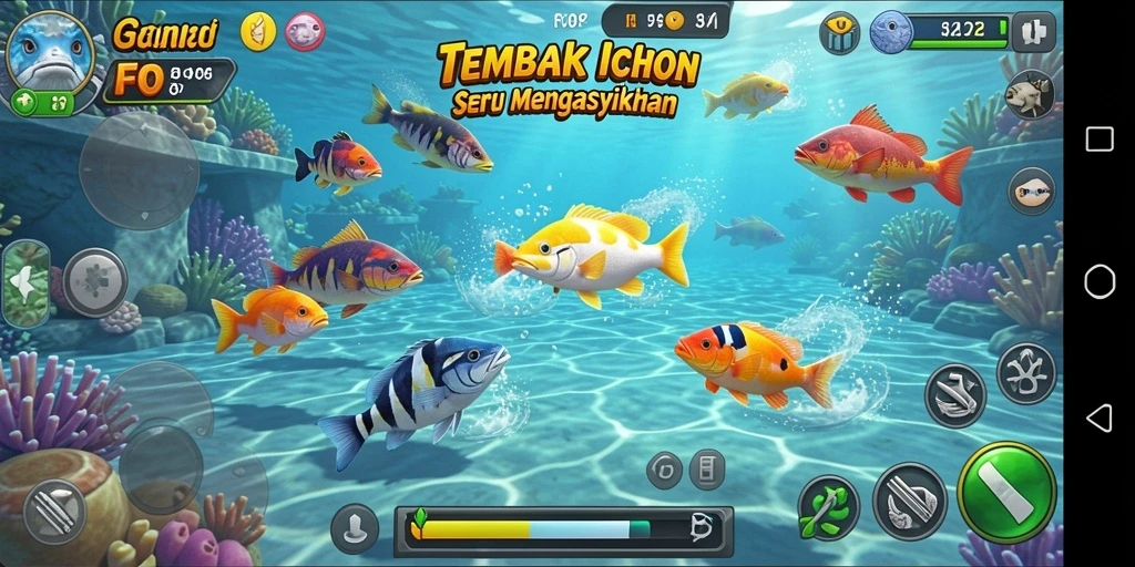 Gameplay seru menembak ikan di FO8 yang menghibur.