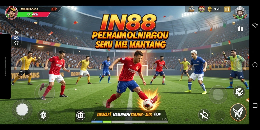 Screenshot tampilan gameplay seru di IN88 dengan aksi olahraga nyata.