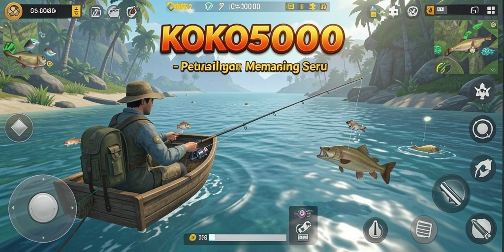 Tampilan menarik gameplay memancing di KOKO5000.