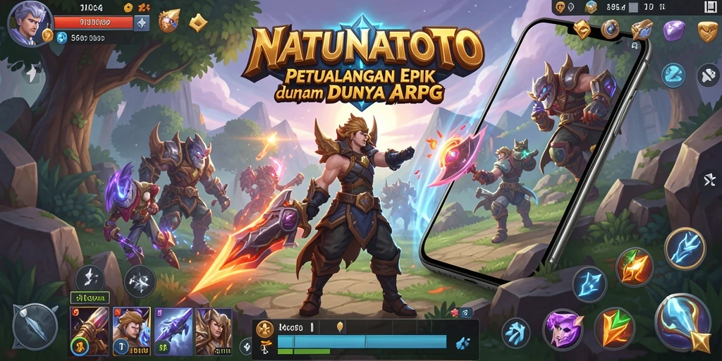 Tampilan dinamis gameplay ARPG yang mendebarkan.