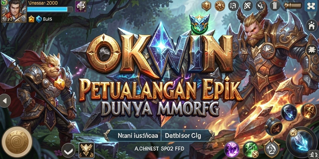 Tampilan menarik dari gameplay MMORPG OKWIN dalam aksi.