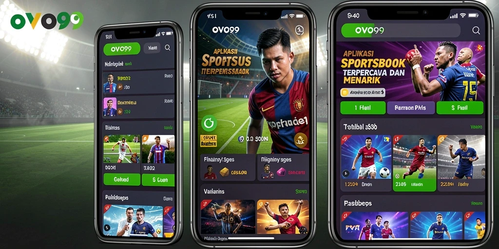 Tampilan gameplay OVO99 dengan berbagai pilihan taruhan olahraga.