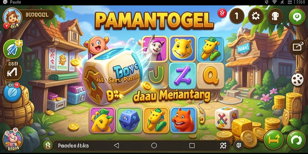 Tampilan gameplay PAMANTOGEL yang menarik dan menantang.