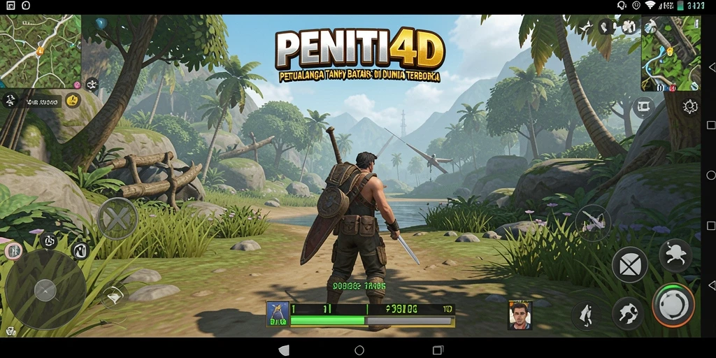 Screenshot gameplay PENITI4D menampilkan petualangan seru di dunia terbuka.
