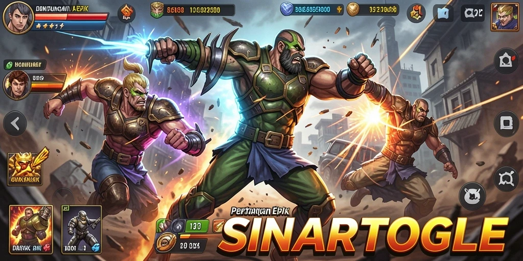 Tampilan intens dari gameplay bertarung SINARTOGEL.