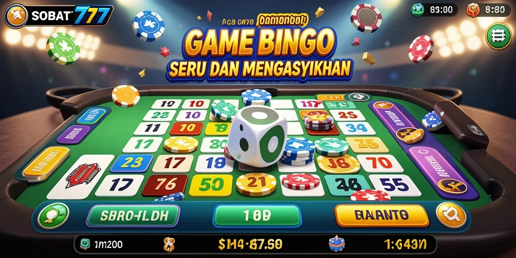 Tampilan gameplay seru dalam aplikasi Bingo SOBAT777.