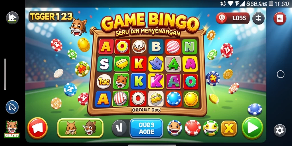 Tangkapan layar TGER123 menampilkan aksi seru permainan Bingo.
