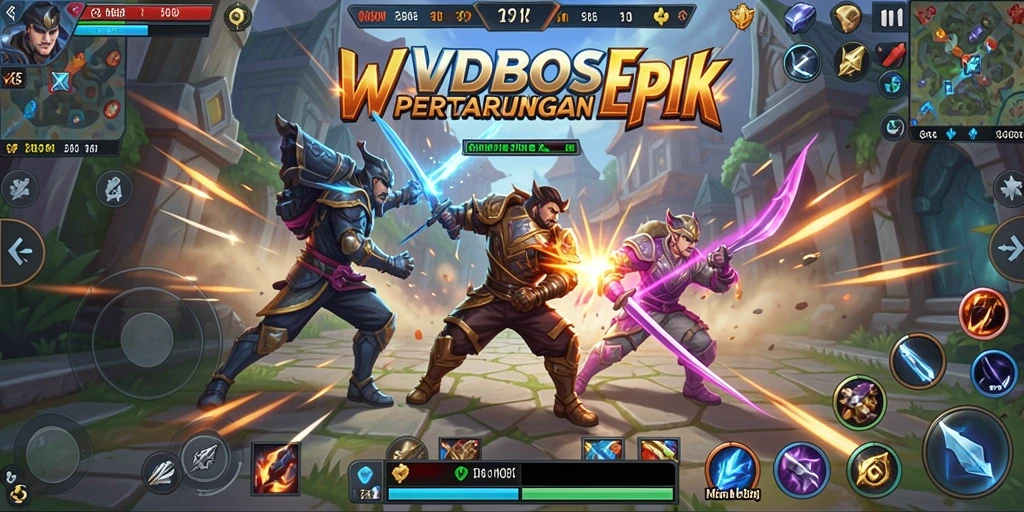 Tampilan menarik dari gameplay MOBA WDBOS yang seru.