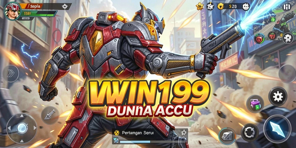 Screenshot dari gameplay WIN199 yang menampilkan pertarungan aksi yang intens.